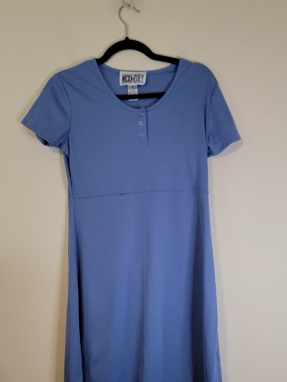 NIC+ZOE Light Blue Short-Sleeve Midi Dress